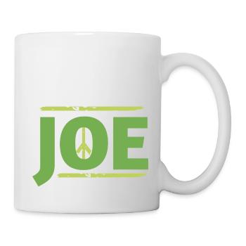 Joe in peace sign graphic - Mug - white - Right