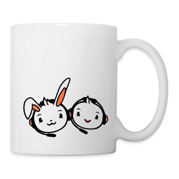 Bunny Bird Chick 2 Gamer Gaming Play Headset - Mug - white - Right