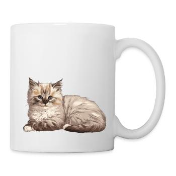 Sweet Ragdoll Kitten Fluffy Cats - Mug - white - Right