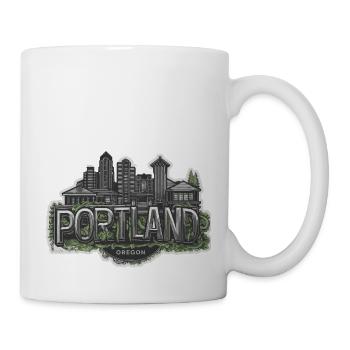 Oregon Portland Amerika Bundesstaat für Oregon - Tasse - Weiß - Rechts