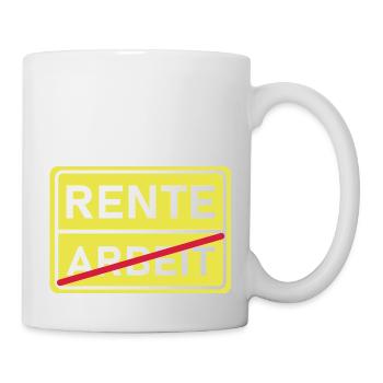 arbeit rente - Tasse - Weiß - Rechts