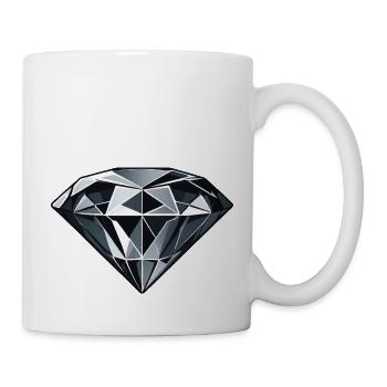 Schwarzer Diamant mit exquisitem Schliff - Tasse - Weiß - Rechts