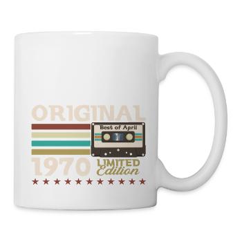 55th Birthday Original April Vintage 1970 - Mug - white - Right