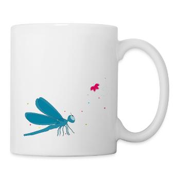 The dragonfly and the butterfly - Mug - white - Right