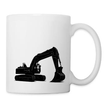 bagger - Tasse - Weiß - Rechts