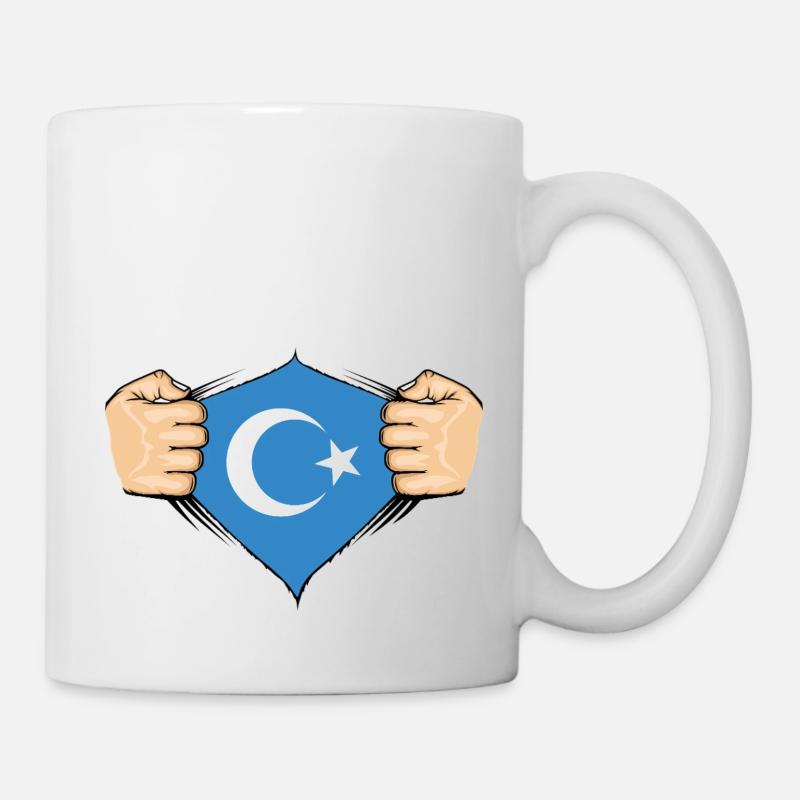 Uiguren Flagge Design - Tasse - Weiß