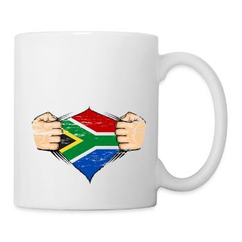 Südafrika Flagge Design used - Tasse - Weiß - Rechts