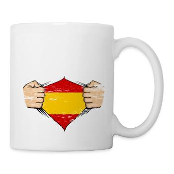 Spain flag design used - Mug - white - Right