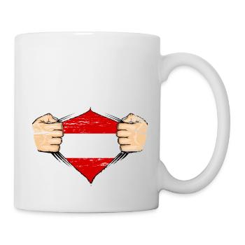 Austria flag design used - Mug - white - Right