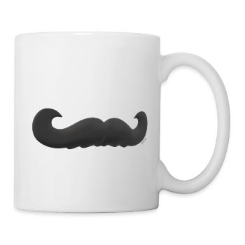 Schnurrbart - Tasse - Weiß - Rechts