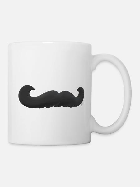 Schnurrbart - Tasse - Weiß