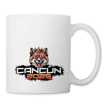 Cancun 2025 Party Fuchs - Tasse - Weiß - Rechts