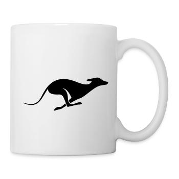 Windhund Silhouette – Lévrier, Greyhound Design - Mug blanc - blanc - Droite