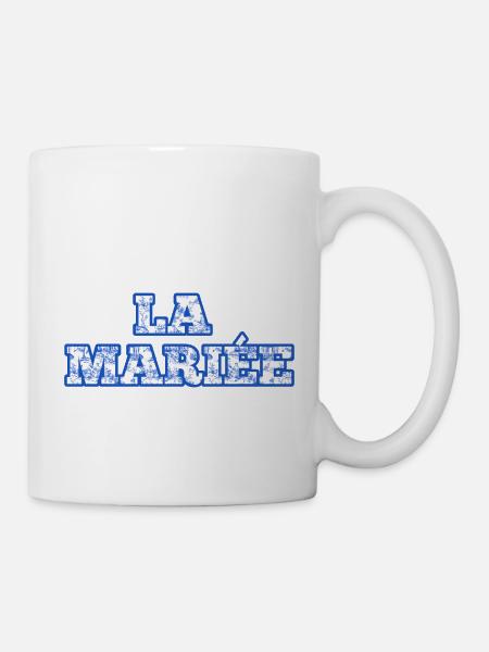 Die blaue Chinoiserie-Braut - Tasse - Weiß