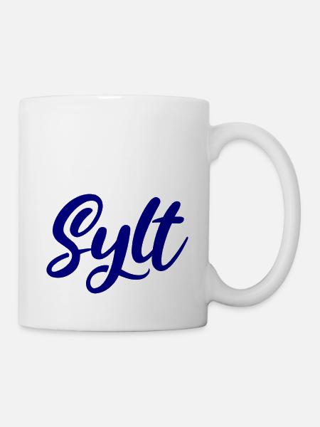 Sylt - Nordsee Insel - Deutschland Küste - Moin - Tasse - Weiß