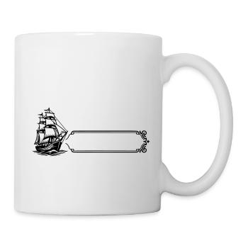 Bateau - Nom prénom - Mug blanc - blanc - Droite