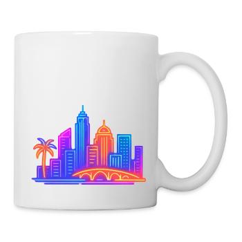 skyline city stadt - Tasse - Weiß - Rechts