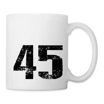 45 Zahl Trikot - Tasse - Weiß - Rechts