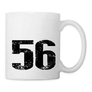 56 Zahl Trikot - Tasse - Weiß - Rechts