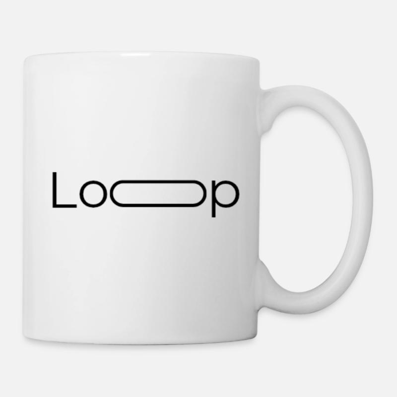 Minimalistisches abstraktes Strichzeichnungsdesign - Tasse - Weiß