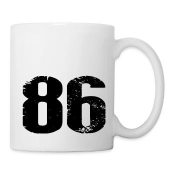 86 Zahl Trikot - Tasse - Weiß - Rechts