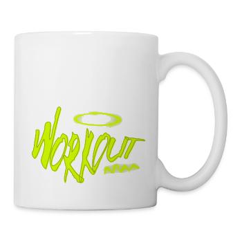 Workout Power – Stärke durch Training - Tasse - Weiß - Rechts
