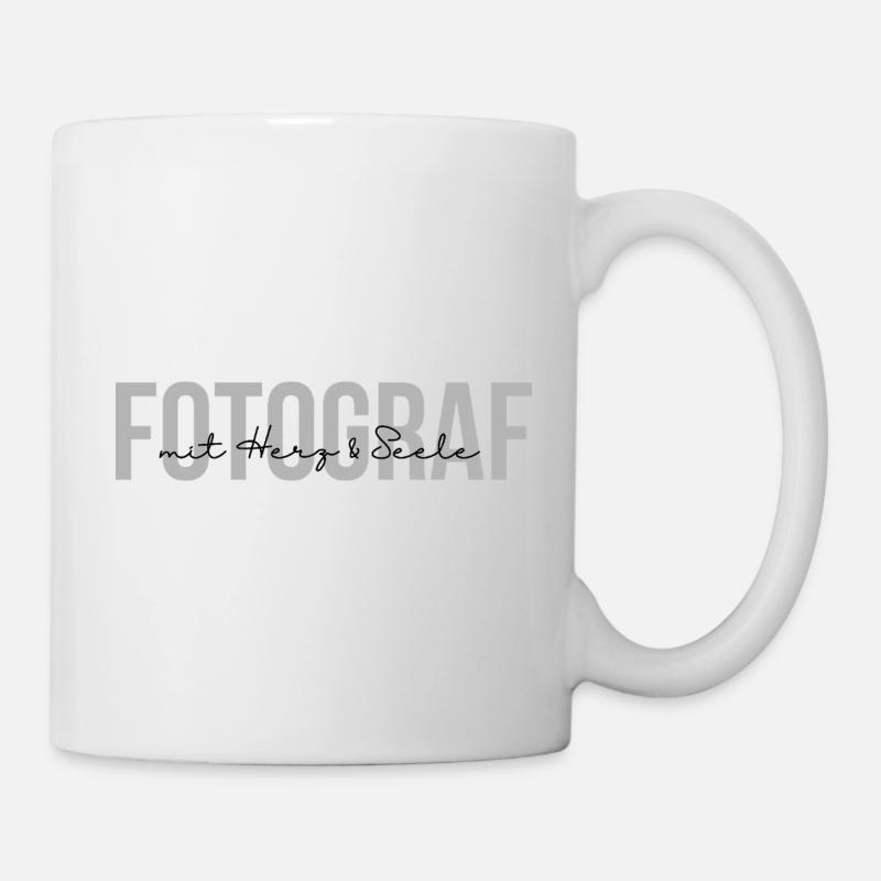 Photographe de cœur et d’âme (Noir) - Mug blanc - blanc