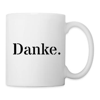 Danke - Tasse - Weiß - Rechts