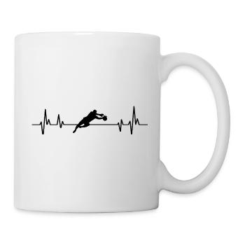 Gardien de but de football  - Mug blanc - blanc - Droite