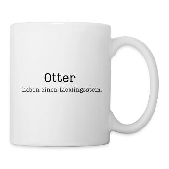 Science Snack Typewriter: Otter haben - Tasse - Weiß - Rechts