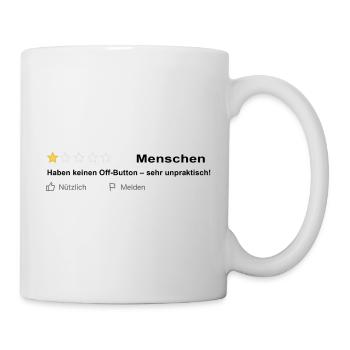 People Review - Désolé, pas de bouton d’arrêt ! - Mug blanc - blanc - Droite