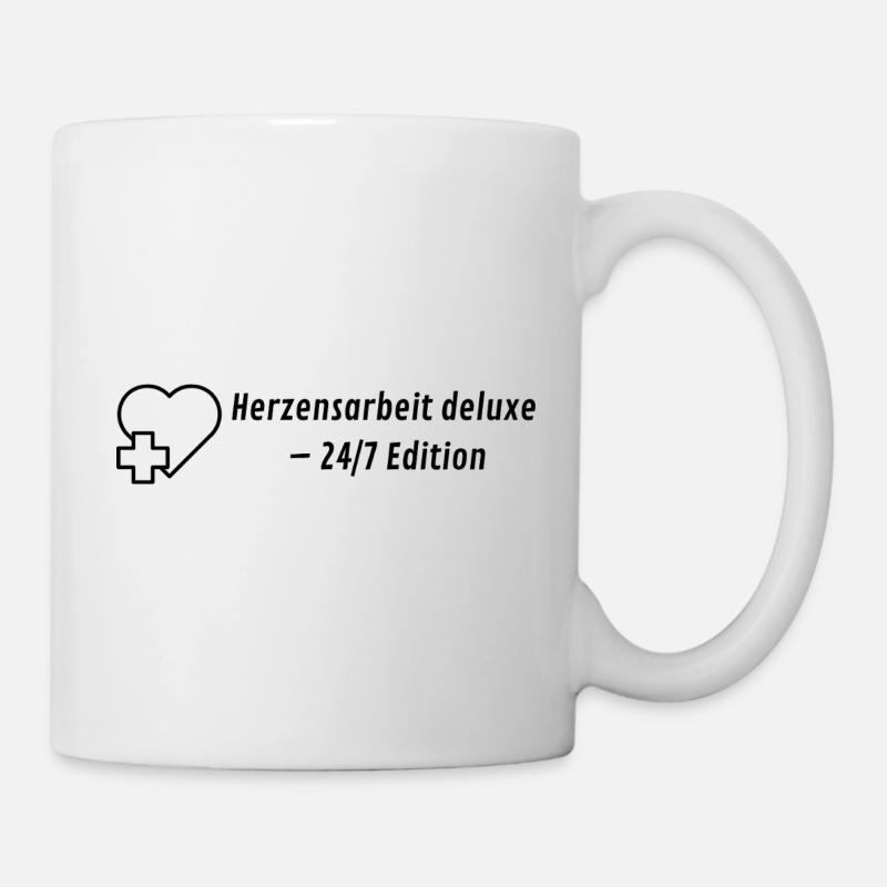 Herzensarbeit deluxe - 24/7 Edition - Tasse - Weiß