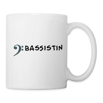 Ich spiele Bass - Ich bin Bassistin - Tasse - Weiß - Rechts