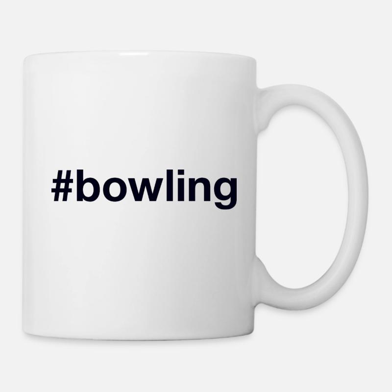 Bowling kegeln Hashtag - Tasse - Weiß