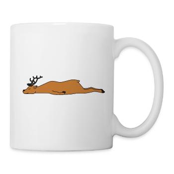 Cerf paresseux Halloween Costume Drôle Peu d’effort DIY - Mug blanc - blanc - Droite