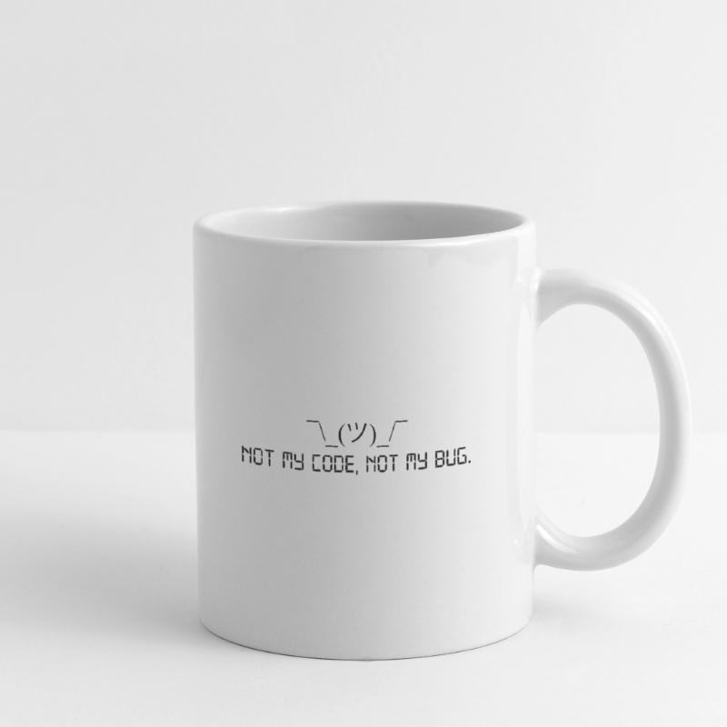 Pas mon code, pas mon bug. Mug blanc