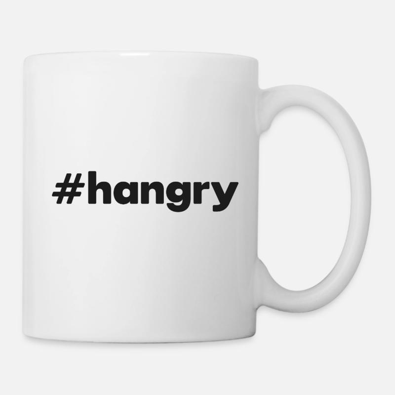 "#hangry" - Tasse - Weiß