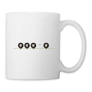 Mouton noir – Motif - Mug blanc - blanc - Droite