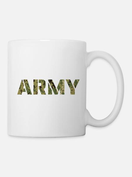 ARMY Digital Cam Tarnmotiv - Tasse - Weiß