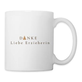 Merci – cher institutrice de maternelle, un cadeau avec un cœur - Mug blanc - blanc - Droite