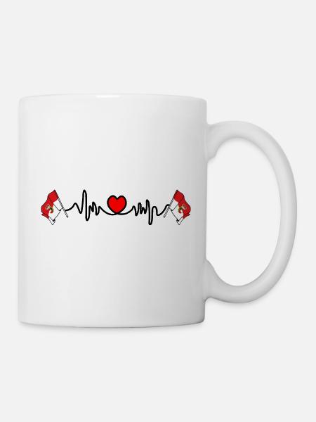 Salzburger Herzschlag-Design - Tasse - Weiß