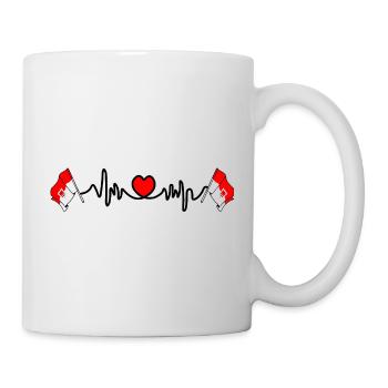 Drapeaux du battement de cœur du Vorarlberg - Mug blanc - blanc - Droite