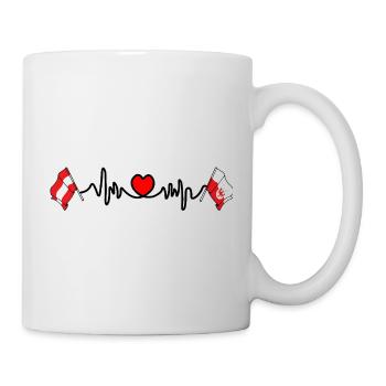 Battement de cœur du drapeau Autriche et Tyrol - Mug blanc - blanc - Droite