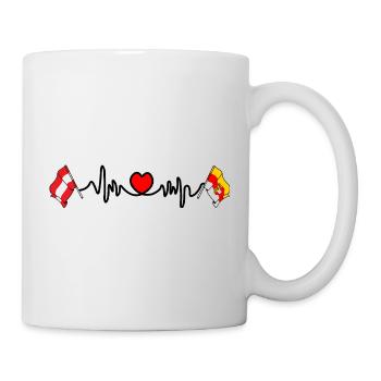 Kärnten Drapeaux Battements de cœur - Mug blanc - blanc - Droite