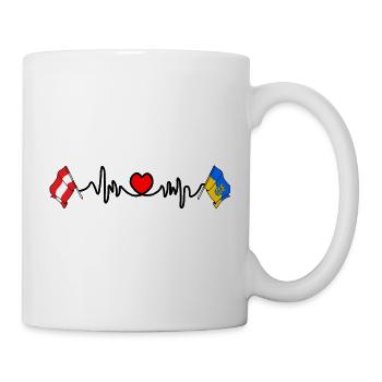 Lower Austria Flags Heartbeat - Mug - white - Right