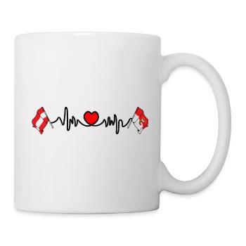 Battement de cœur du drapeau de Salzbourg - Mug blanc - blanc - Droite