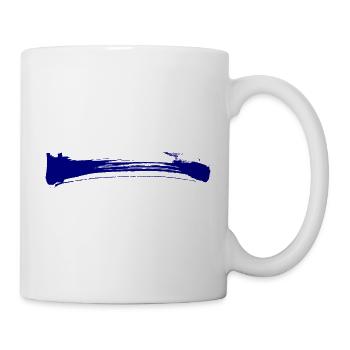 Streifen - Pinselstrich - Tasse - Weiß - Rechts
