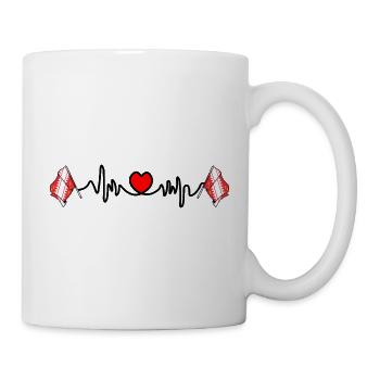 Conception de battements de cœur en Alsace - Mug blanc - blanc - Droite