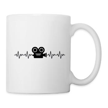 Video Videokamera Videograf EKG Herzschlag - Tasse - Weiß - Rechts