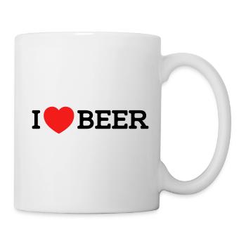 I love Beer (Farben änderbar) - Tasse - Weiß - Rechts